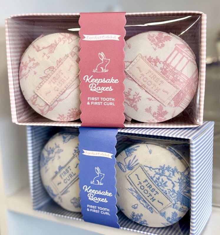 First Tooth &amp; Curl Toile Gift Set