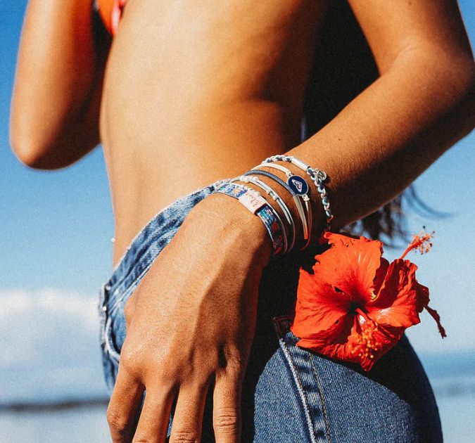 K'lani + Roxy Ocean Bloom Hair Tie Bracelets