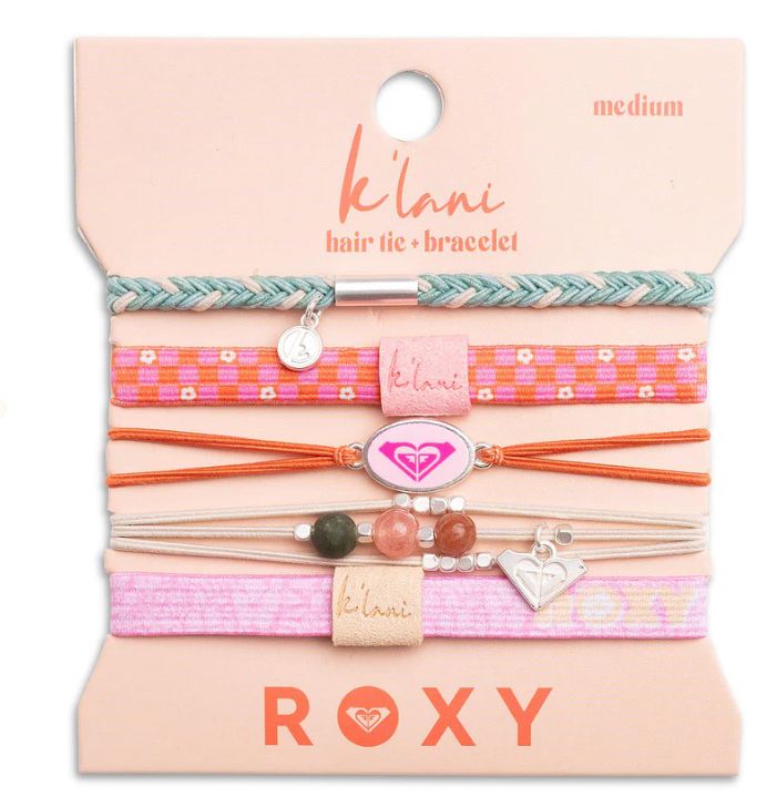 K'lani + Roxy Pink Tropics Hair Tie Bracelets