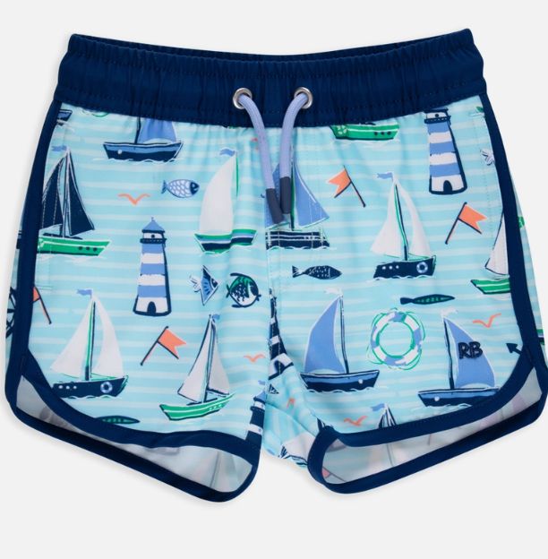 Boys Sweet Sails Hybrid Swim Trunks
