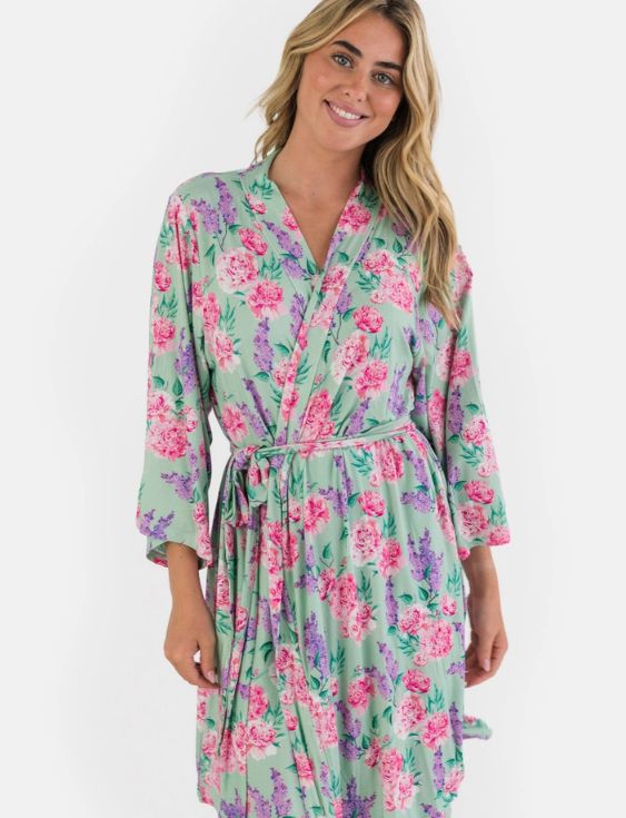 Sage Garden Maternity Robe