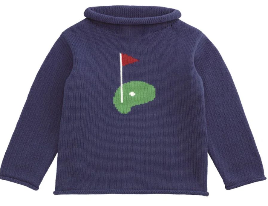 Navy Golf Rollneck Sweater