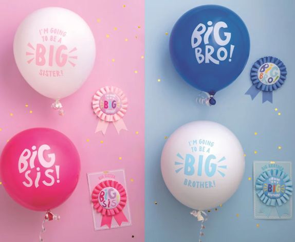 Sibling Button &amp; Balloon Set