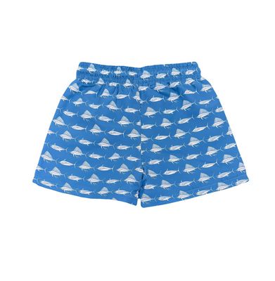 Saltwater Boys St. Simons Swim Trunk Navy and White Fish