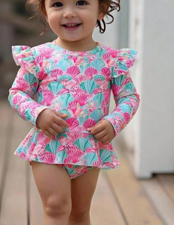 Pretty Shell LS Swimsuit