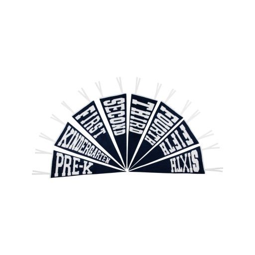 Back To School Pennants, Colour: Nantucket Navy, Size: K