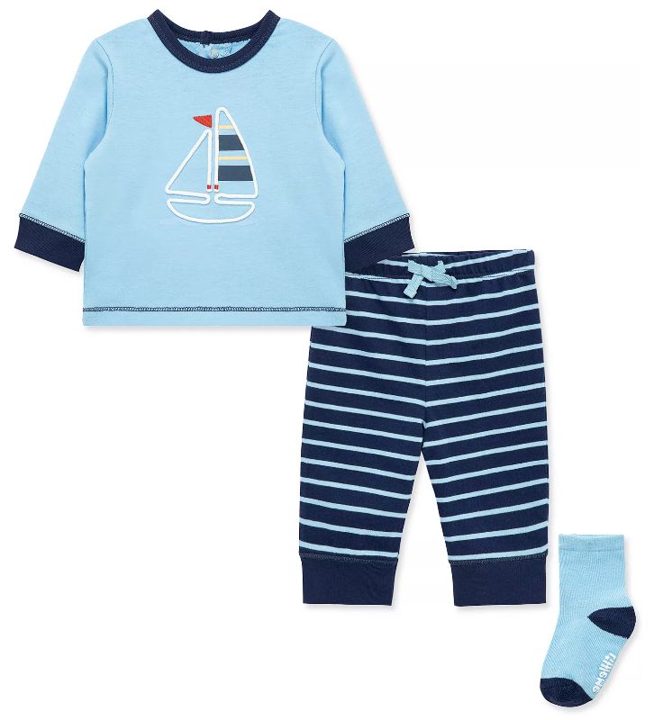 Little Me 3pc Sailboat Jogger Set
