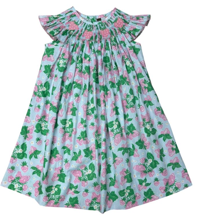 Strawberry Picking Smocked Dress