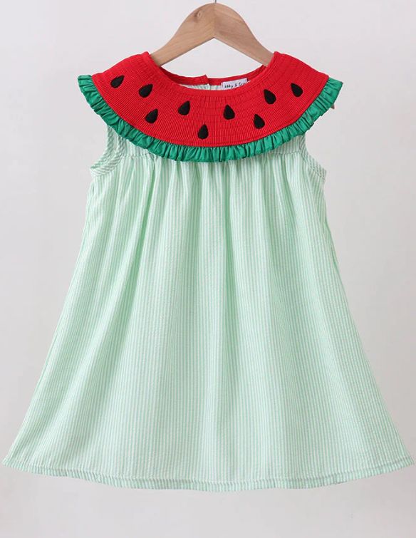 Watermelon Smocked A-line Dress
