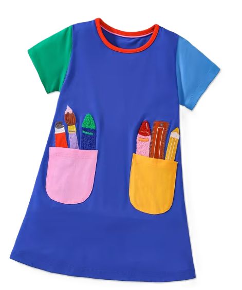 Paintbrush Color Block Dress