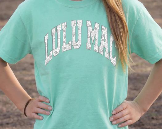 Lulu Mac- Mint Camo T Shirt