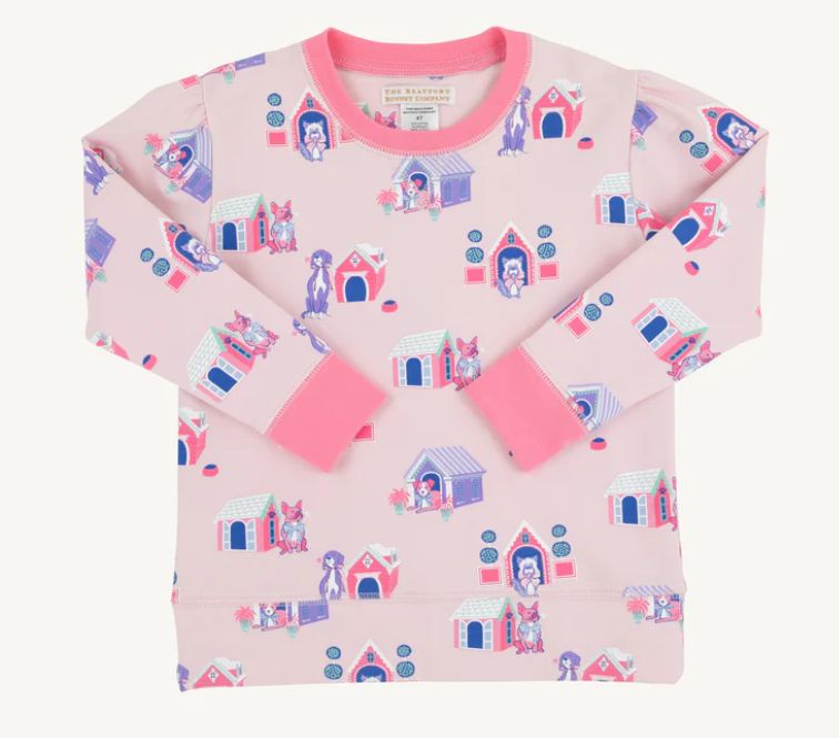 Cassidy Comfy Crewneck Puff Sleeve- In the Dog House