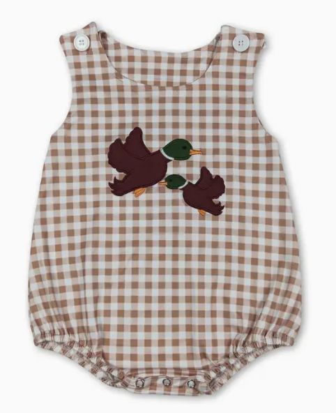 Brown Gingham Duck Bubble