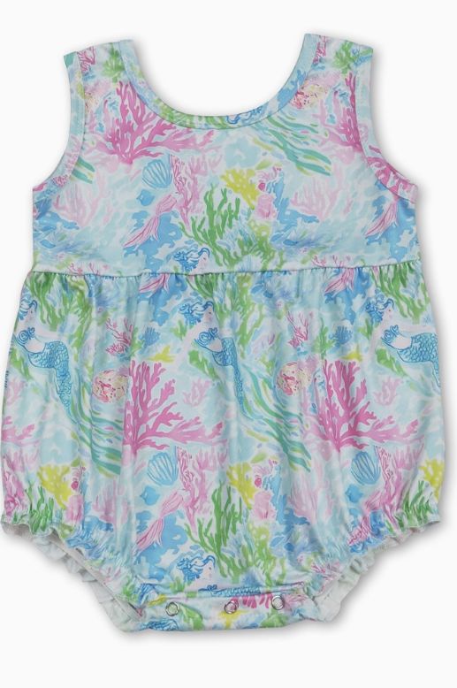CORAL WATERCOLORS ROMPER