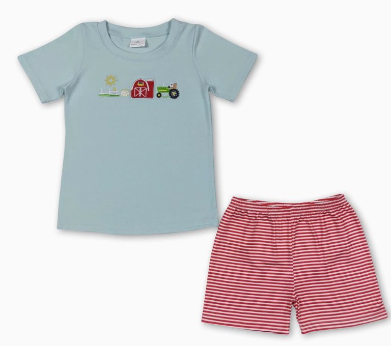 Farm Tractor Boys Outfit