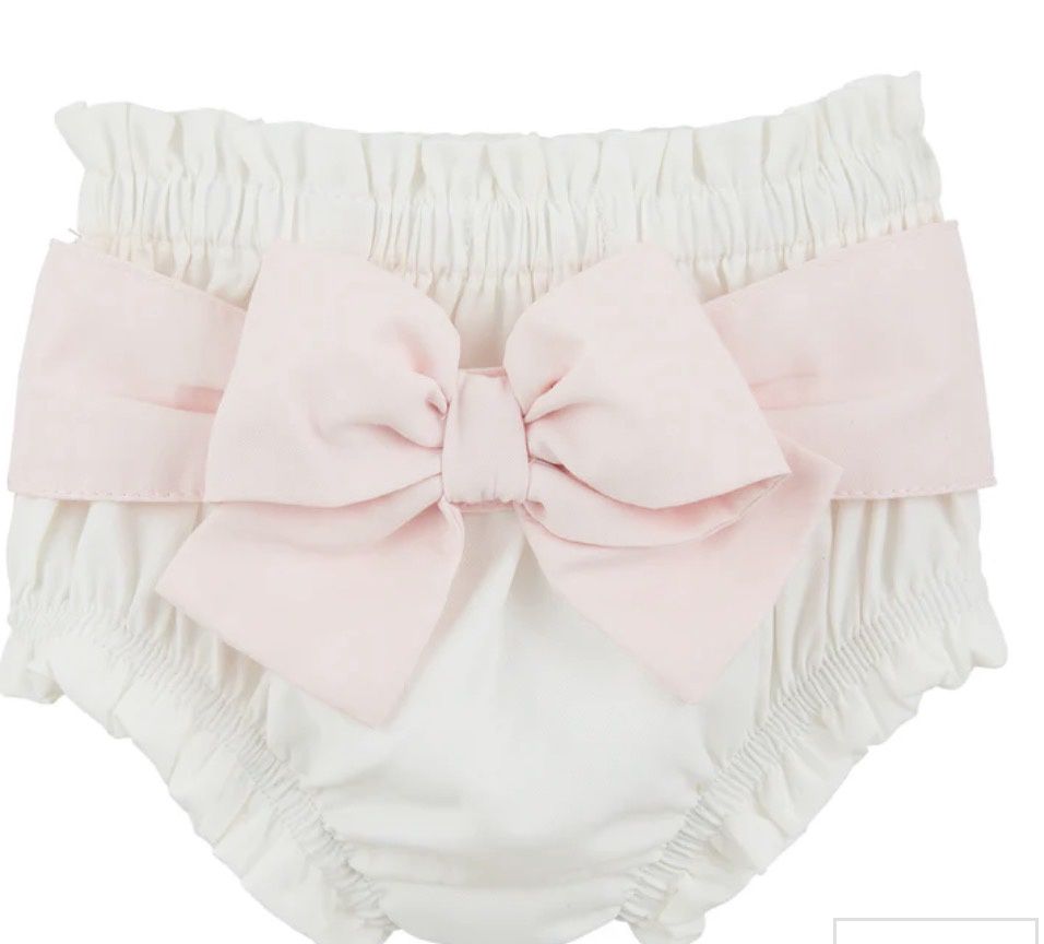 Diaper Cover with Bow, COLOR: White