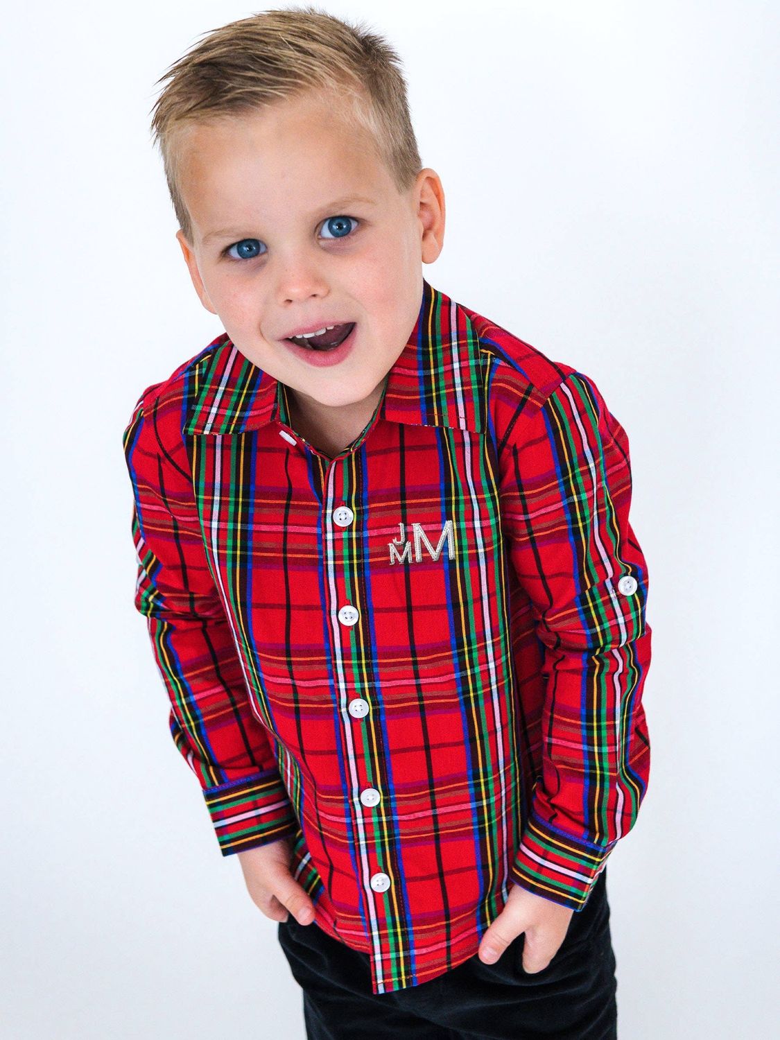 Nicholas Tartan Plaid LS Button Down Shirt