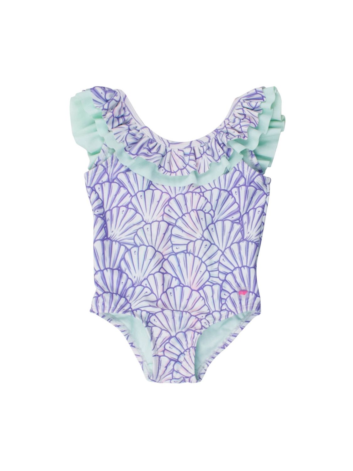Mermaid Scoopback Ruffle One Piece Swim