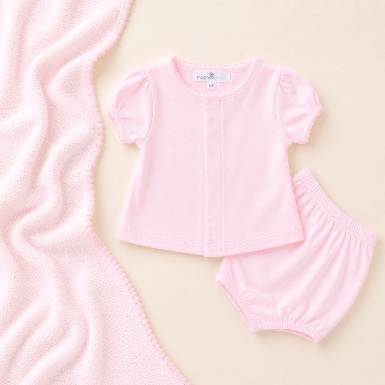 Pink Ruffle Diaper Cover Set