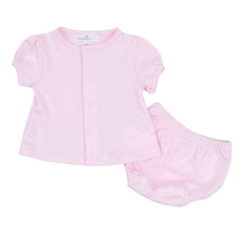 Pink Ruffle Diaper Cover Set