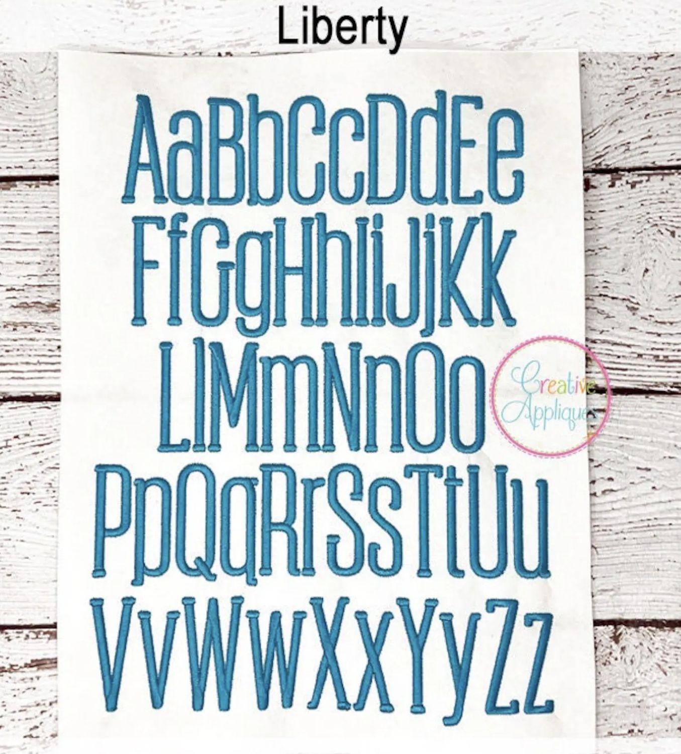 Liberty Embroidery Font