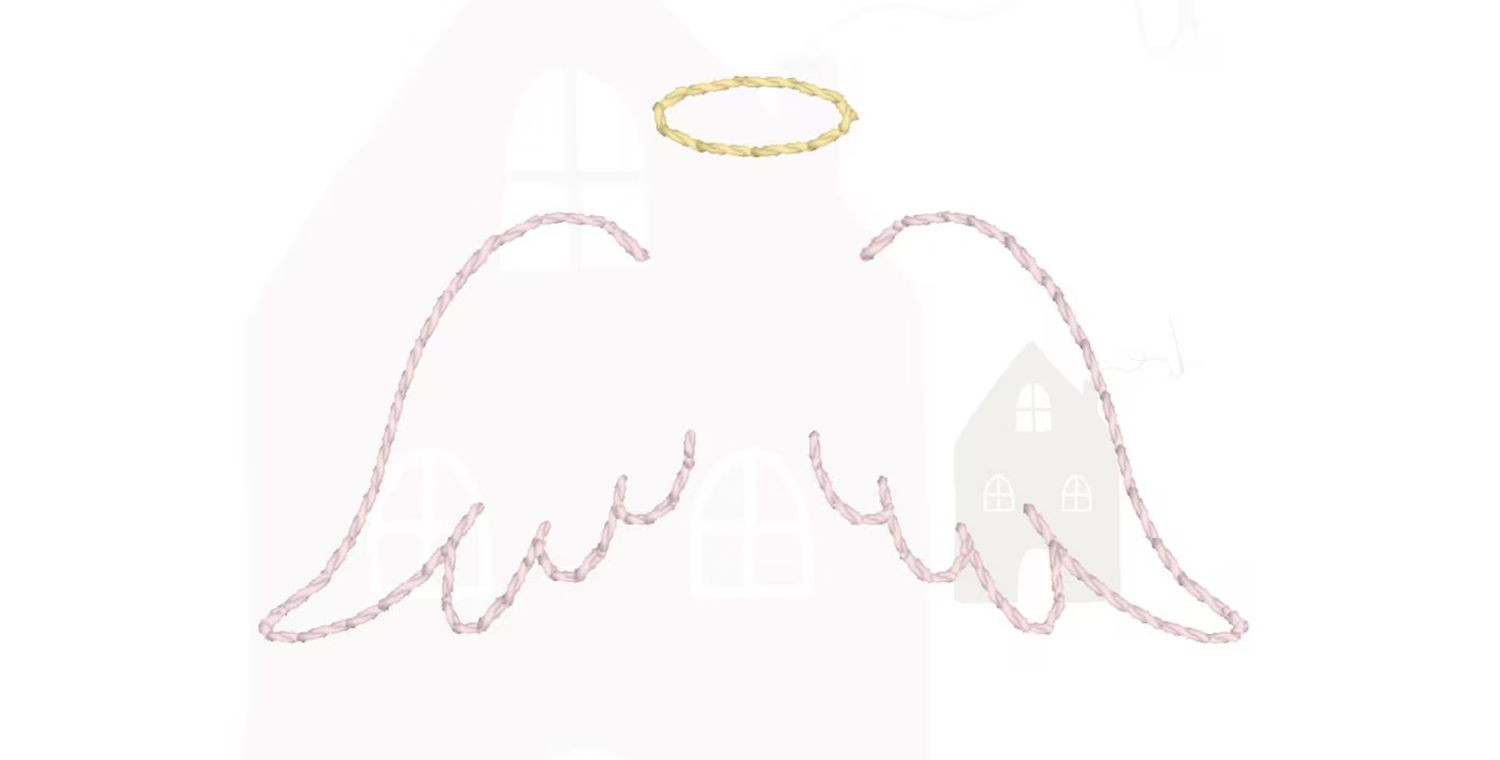 Mini Vintage Stitch Angel Wings Embroidery