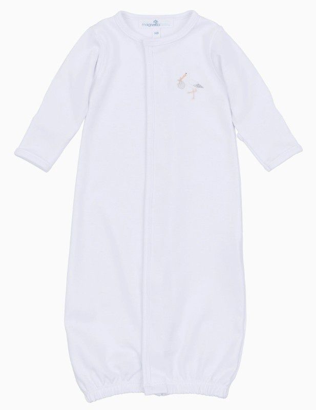 White Vintage Stork Converter Gown