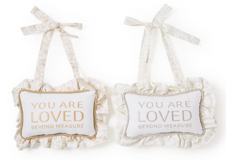 You are Loved Beyond Measure Ruffle Pillow
