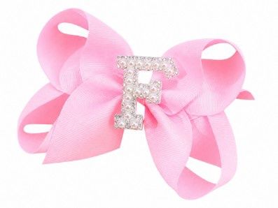 Pink Pearl Initial Bow