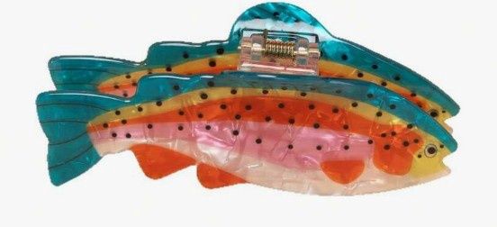 Nautical Hair Clip, Style: Rainbow Trout
