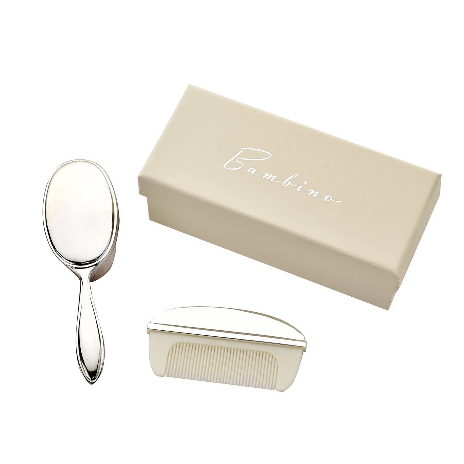 Bambino Baby Silverplated Brush &amp; Comb Set