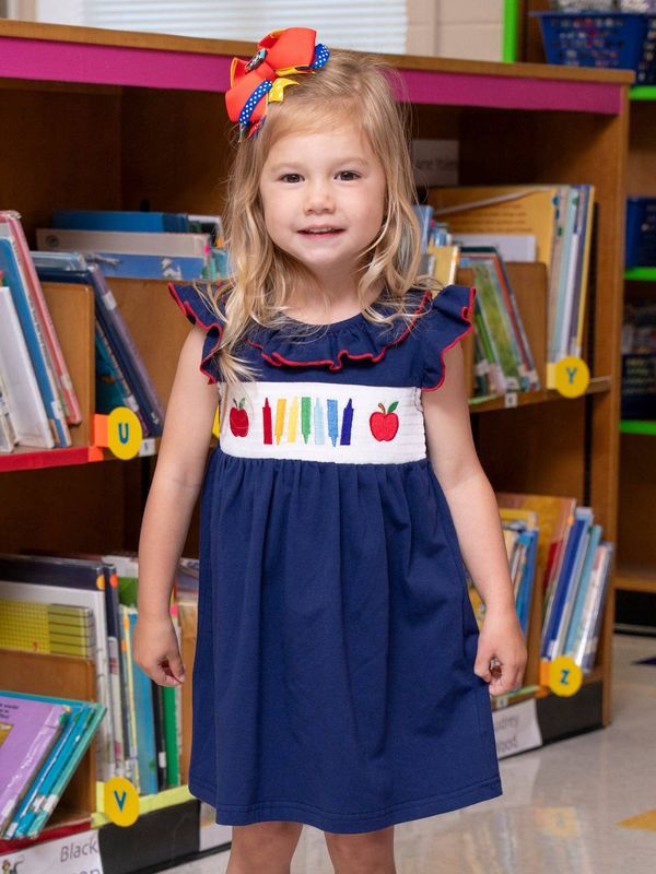 Little Artist Smocked Flutter Dress