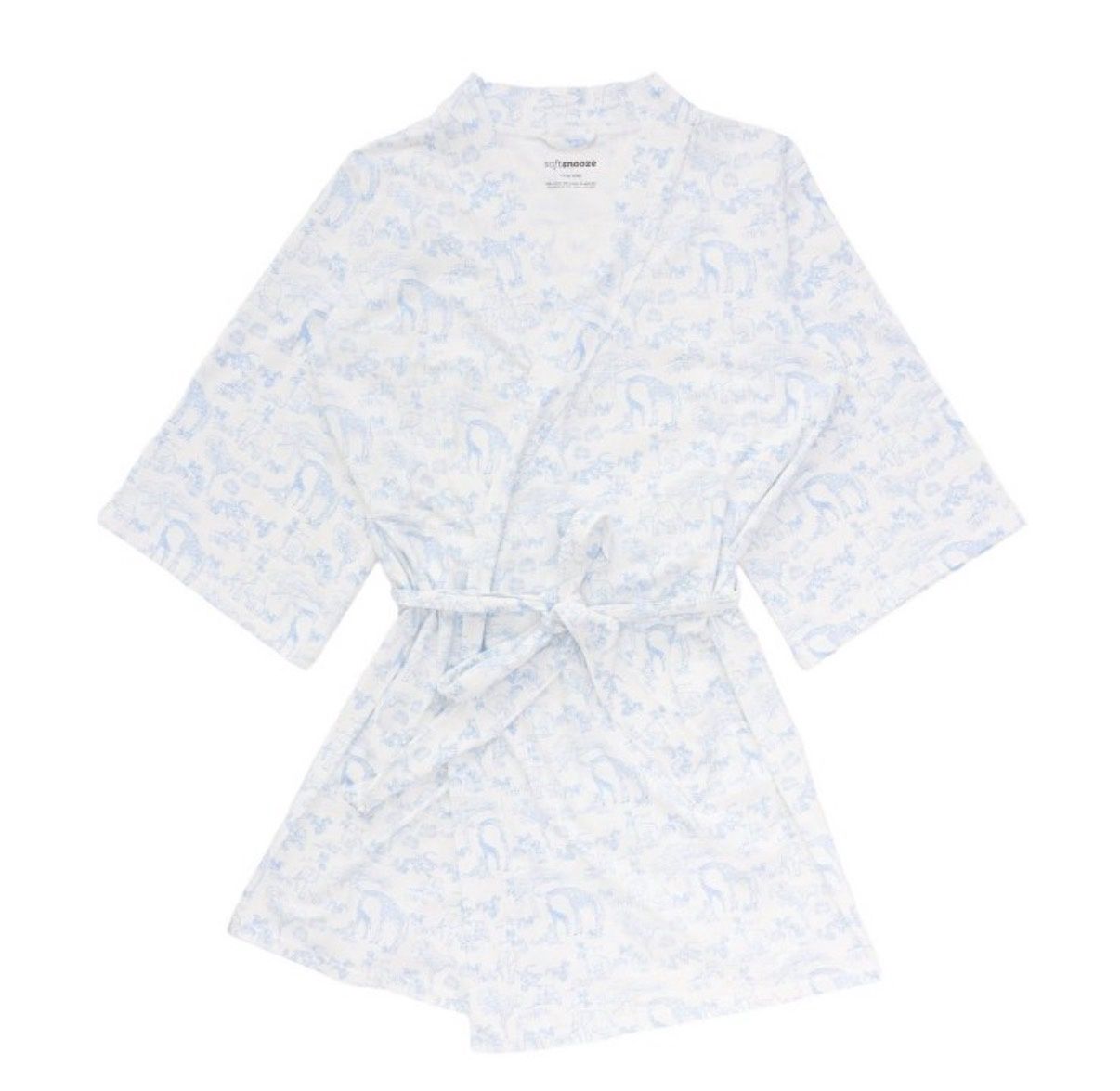 White &amp; Blue Toile Robe