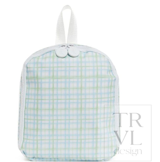 TRVL Bring It Lunch Bag Classic Plaid Green