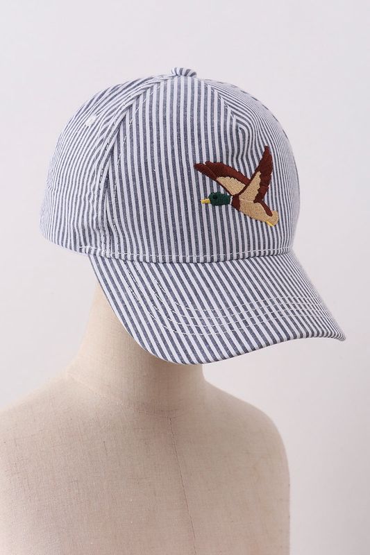 Embroidered Mallard Seersucker Hat