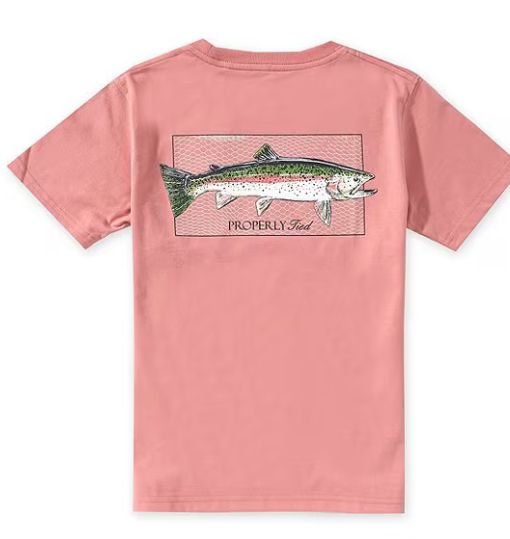 Properly Tied Rainbow Trout SS Pocket T Shirt