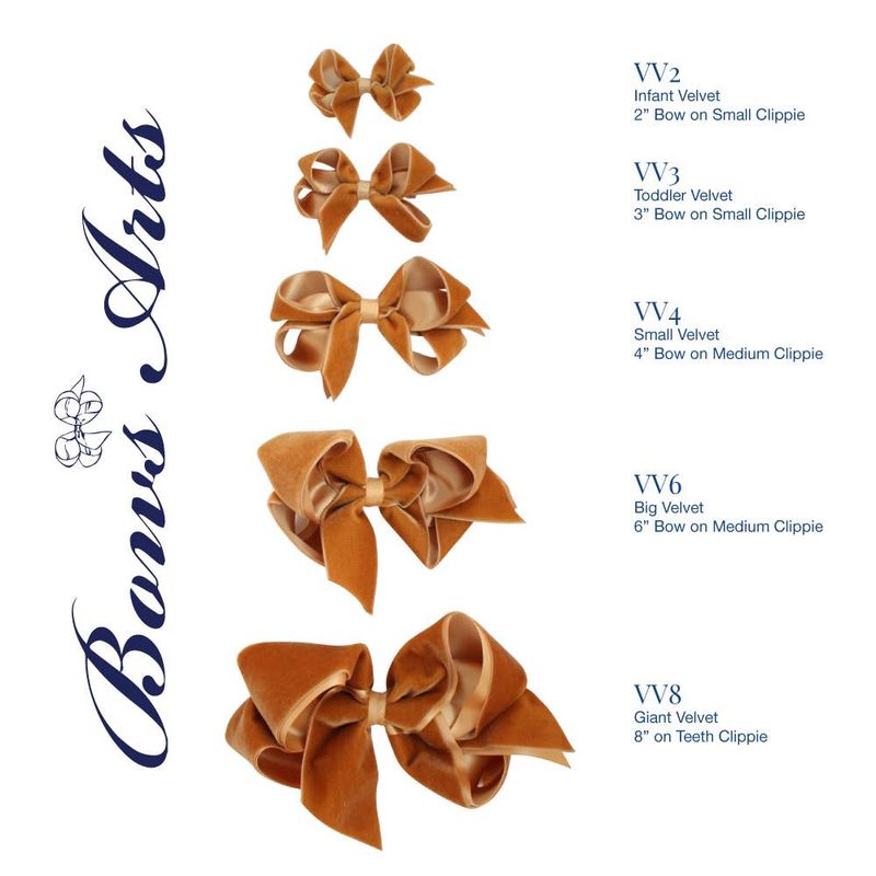 6 in. Velvet Hair bow