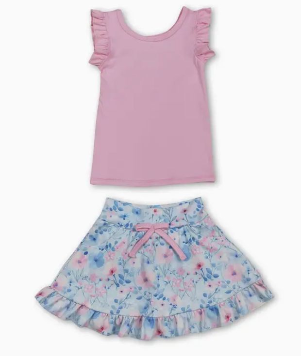 Blue Garden Athletic Skort Set