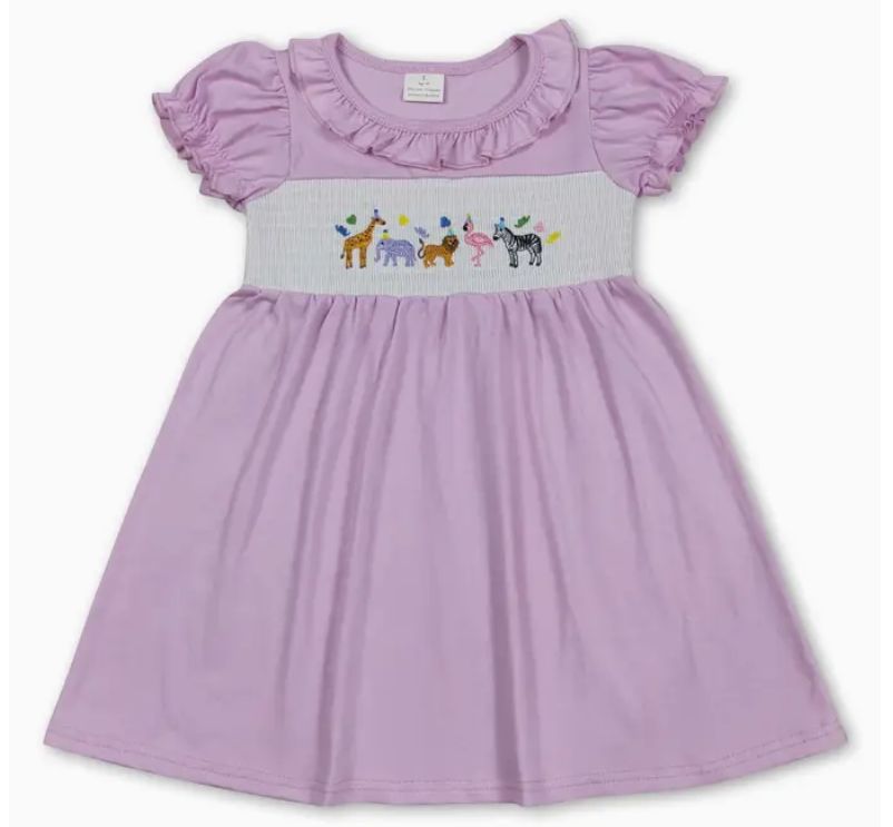 Smocked Animal Party Dress