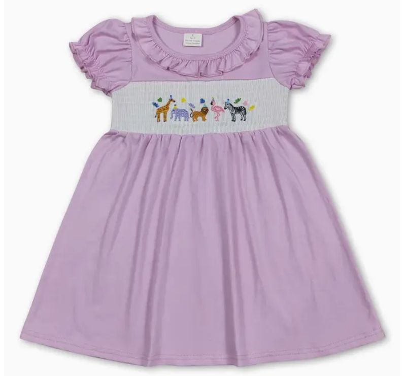 Smocked Animal Party Dress