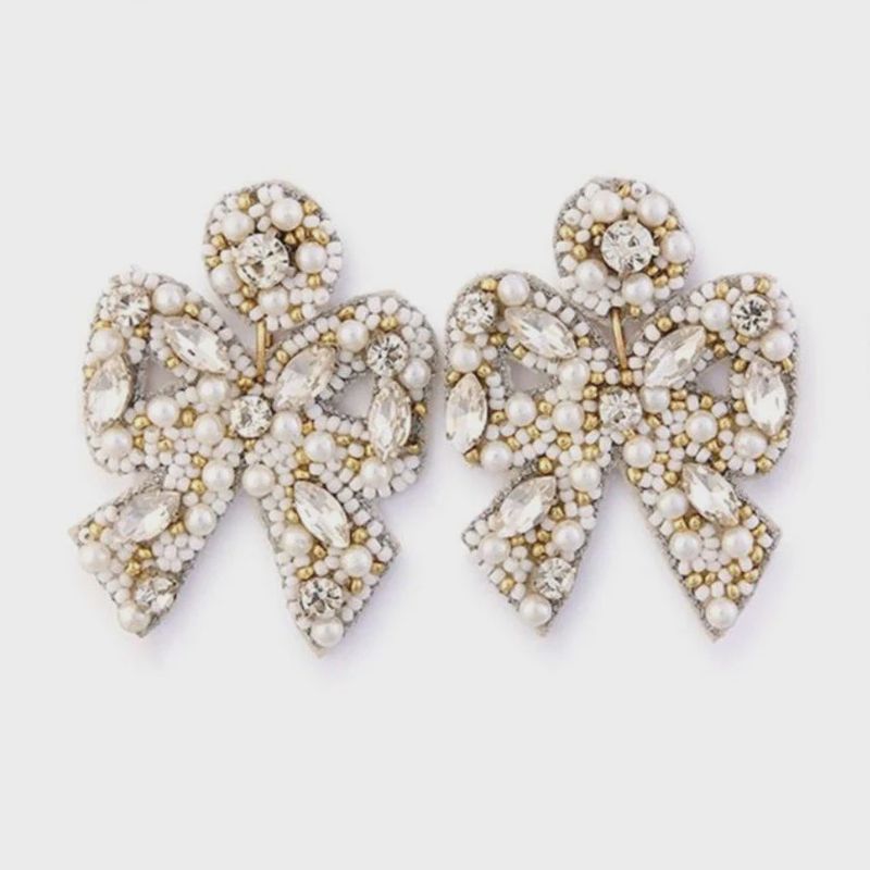 Bejeweled Bow Earrings