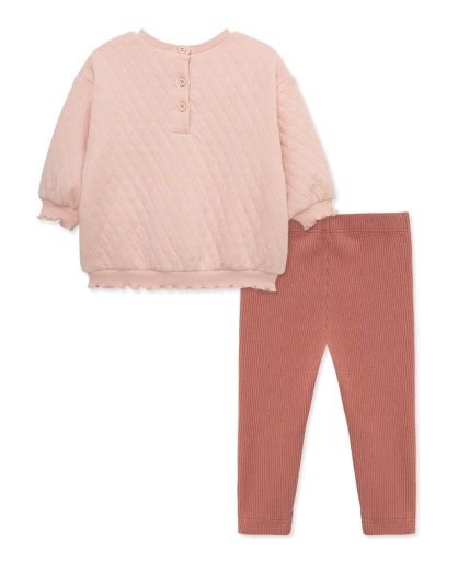 Pink Bow Knit Lounge Set
