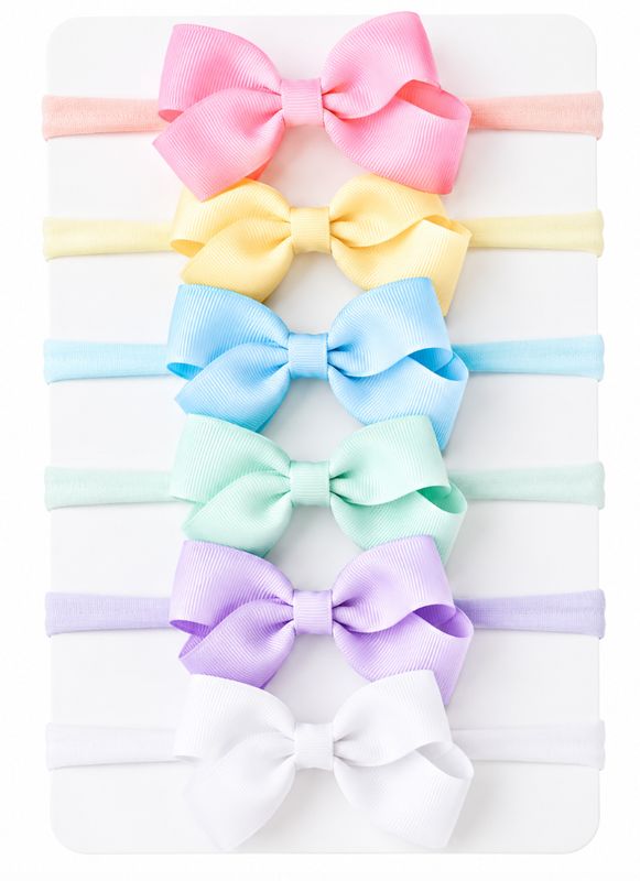 6 Pack Pastel Baby Headbands