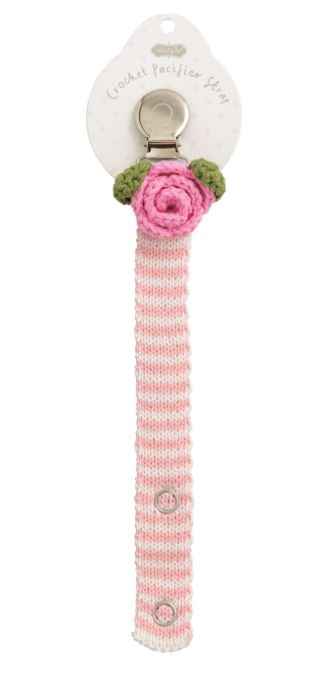 Crochet Rosette Paci Clip