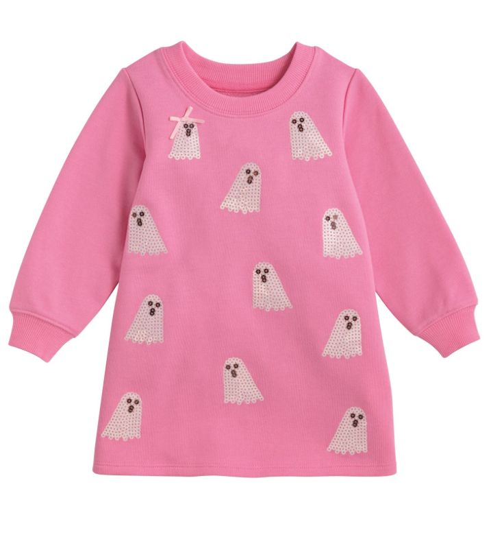 Pink Sequin Ghost Dress