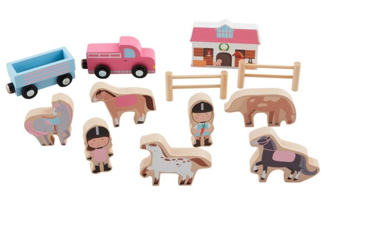 Horse Wood Toy Set