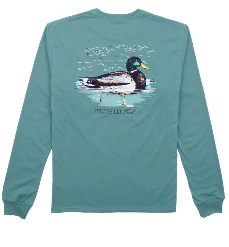 Properly Tied Swimming Mallard- Marine Mist