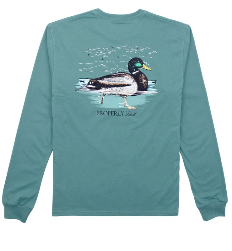 Properly Tied Swimming Mallard- Marine Mist