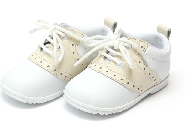 Austin Oxford White &amp; Beige Saddle Shoe
