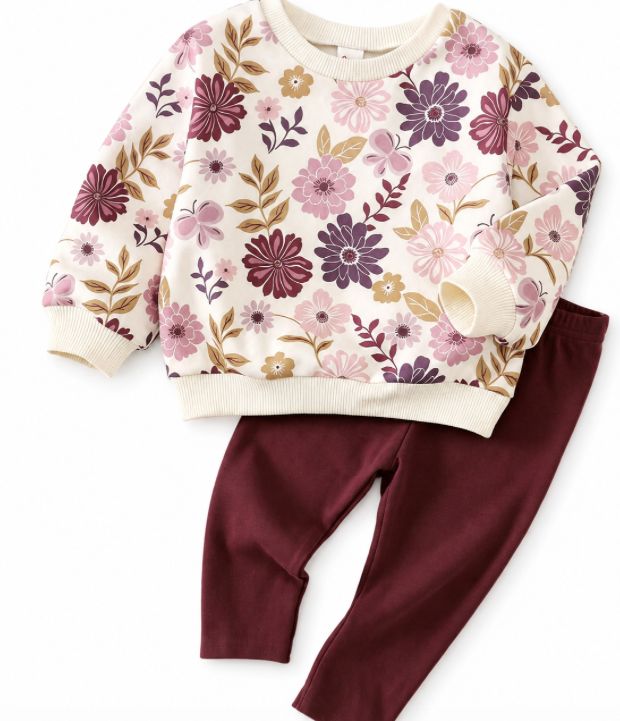 Plum Floral Sweatsuit Set